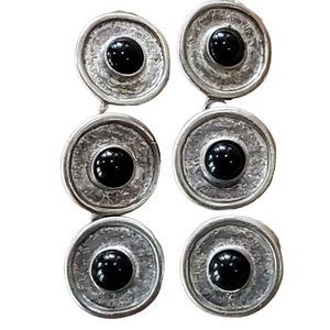 Vintage Glamour Long Linked Dangle Drop Earrings 2.5 inches Silver Tone